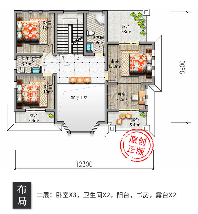 欧式新农村三层小洋房小别墅设计图纸5