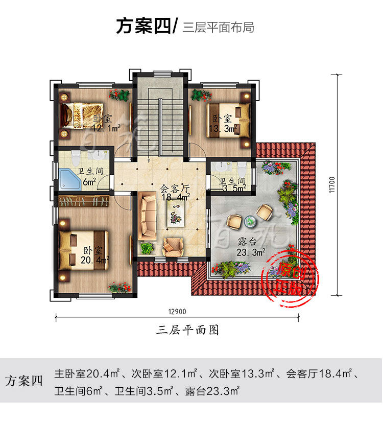 欧式新农村自建房设计图纸-小别墅三层独栋洋房全套CAD设计图9