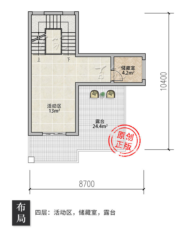 新农村盖房子设计图_乡村四层自建房房屋别墅图纸_大气小洋房CAD设计图7