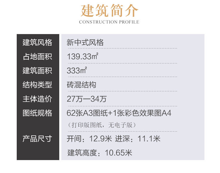 新农村小户型自建房设计图_三层房子洋房楼简约小别墅图纸CAD设计图2