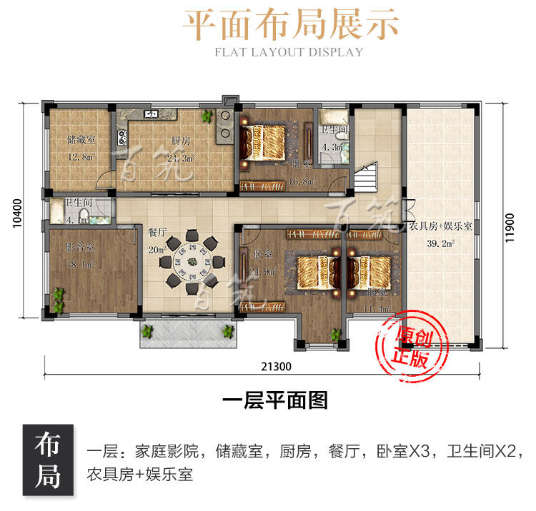 欧式三层农村自建房_别墅设计图纸_带平顶豪华房屋专业施工CAD设计图4