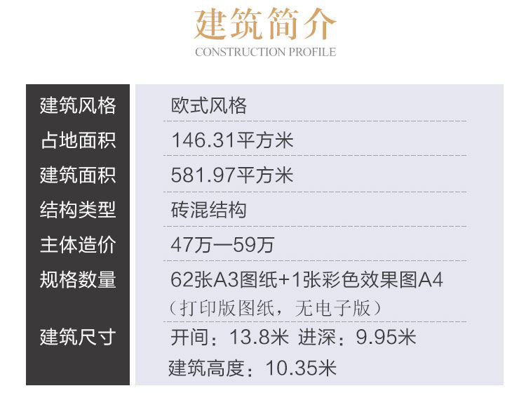 农村兄弟双拼别墅设计图纸_欧式乡村三层自建房屋全套CAD设计图2