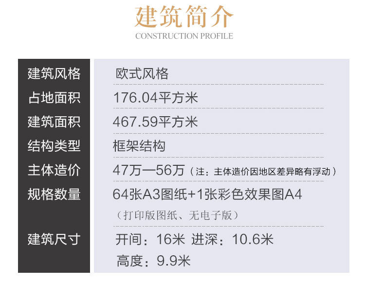 新中式农村别墅设计图纸_乡村兄弟双拼自建房三层房子效果图CAD设计图2