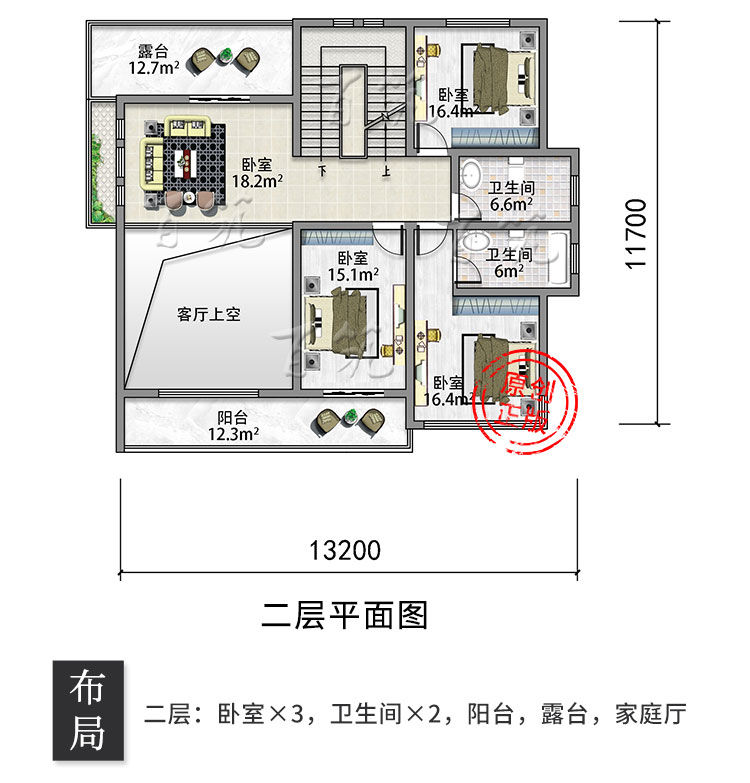 现代简约新款三层别墅设计图纸_新农村盖自建房小洋楼CAD设计图5