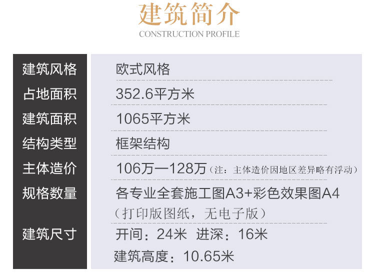 新农村三层别墅设计图纸_乡村豪华高档自建房带车库健身房子CAD设计图2