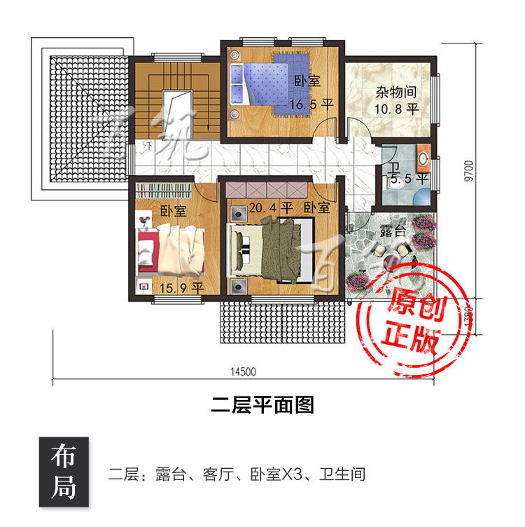 农村别墅设计图纸_二层欧式乡村房屋建房施工效果图全套楼房CAD设计图4