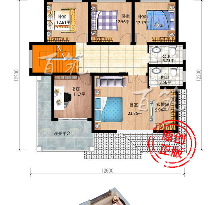 新农村别墅图纸_二层房屋乡村自建房设计图_150平方米欧式房子CAD设计图6