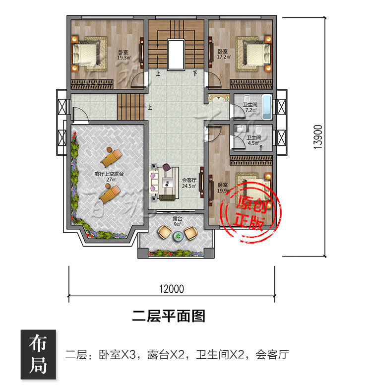 农村乡下二层别墅设计图纸_欧式两层自建房屋专业全套施工图CAD设计图