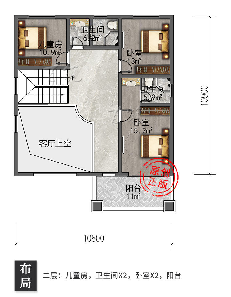 新农村欧式二层小别墅设计图纸_乡村新款两层自建房屋CAD设计图6