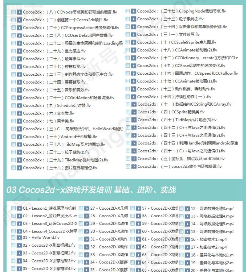 cocos2d-x b3全套视频教程js/C++/LUA项目实战游戏开发零基础源码图5